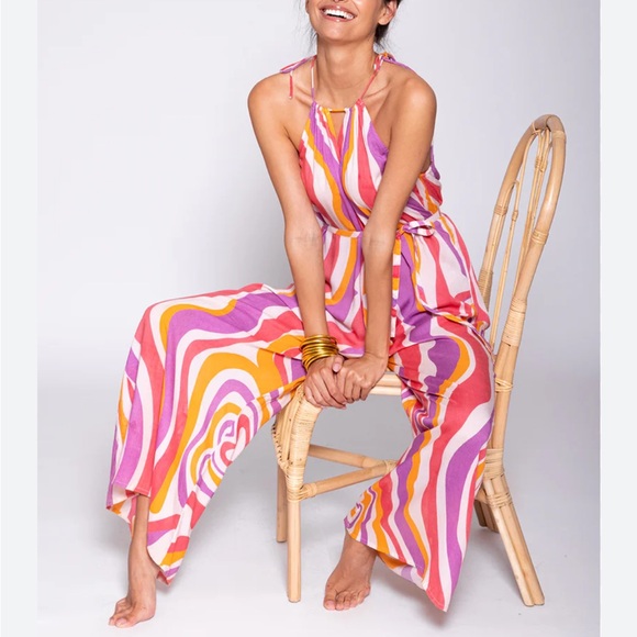 Sundress NWT Valeria Vibrant Multicolor Jumpsuit size XS/S - Picture 1 of 3